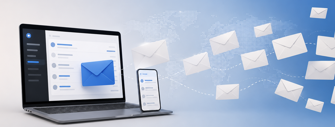 Digital messages travelling across a connected global network